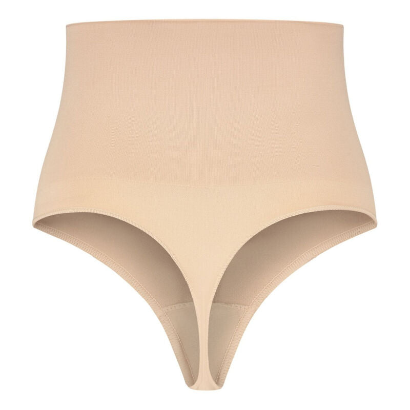 BYE-BRA - THONG-STIL SØMLØS BELTE BEIGE STØRRELSE M