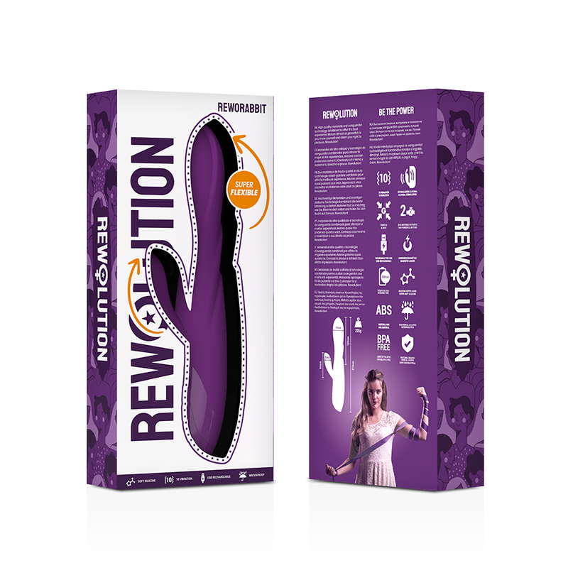 REWOLUTION - REWORABBIT FLEKSIBEL VIBRATOR MED KANIN