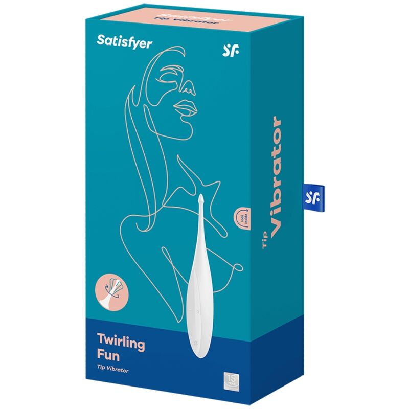SATISFYER - VIBRATOR MED SNURRENDE FUN-SPIS, HVIT