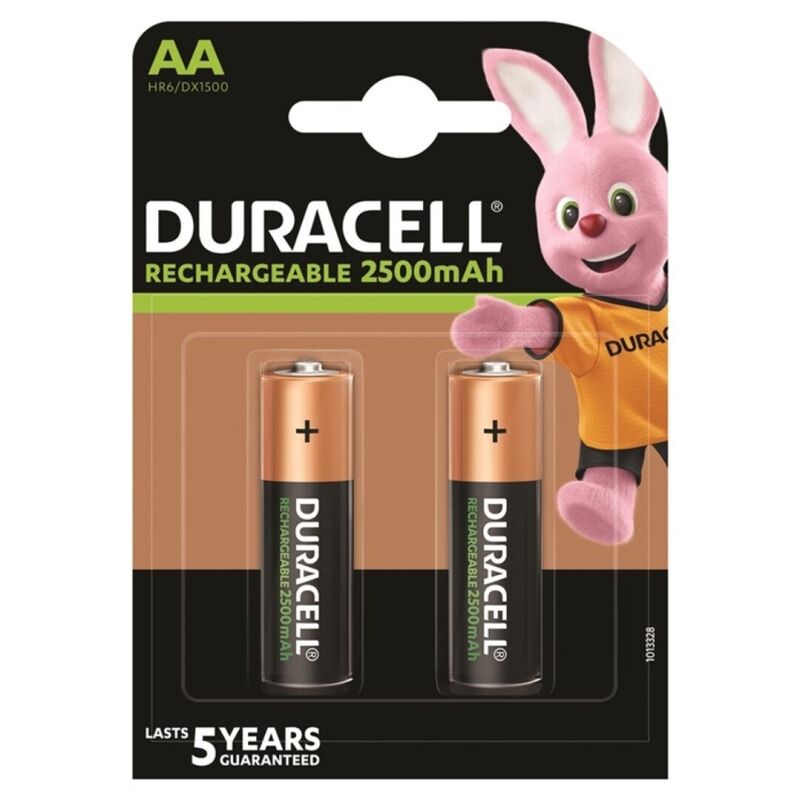 DURACELL - OPPLADBART BATTERI HR6 AA 2500mAh 2 ENHETER