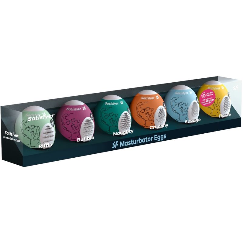 SATISFYER - MATURBATOR EGGS SETT MED 6 ENHETER