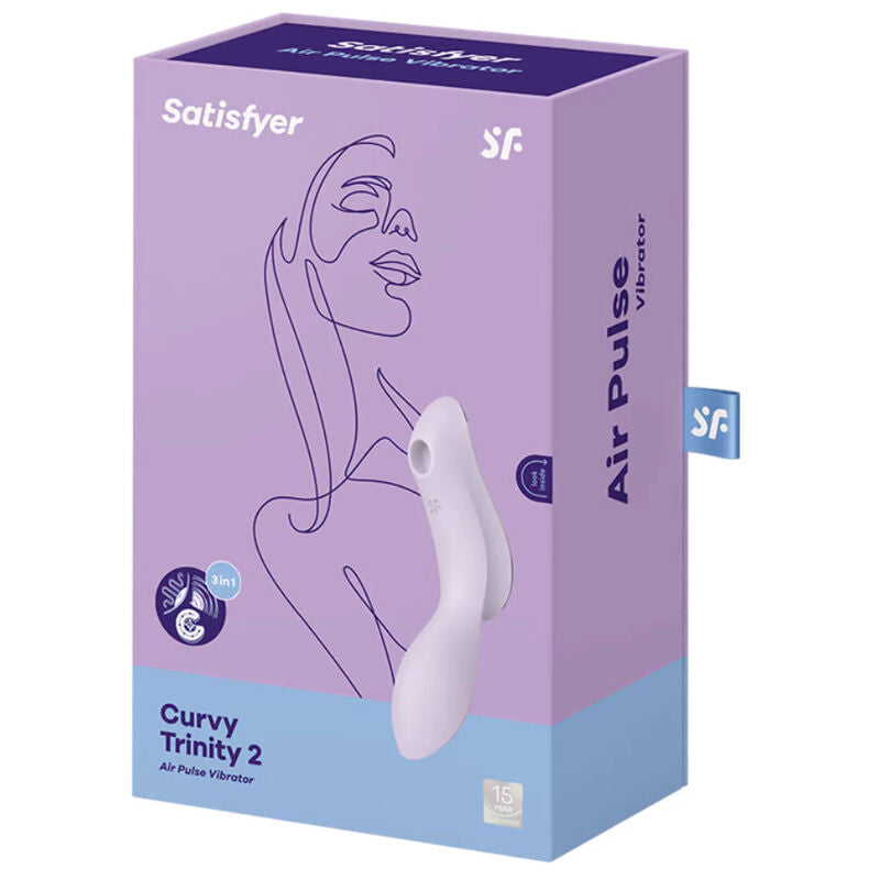 SATISFYER - CURVY TRINITY 2 AIR PULSE VIBRATOR LILLA