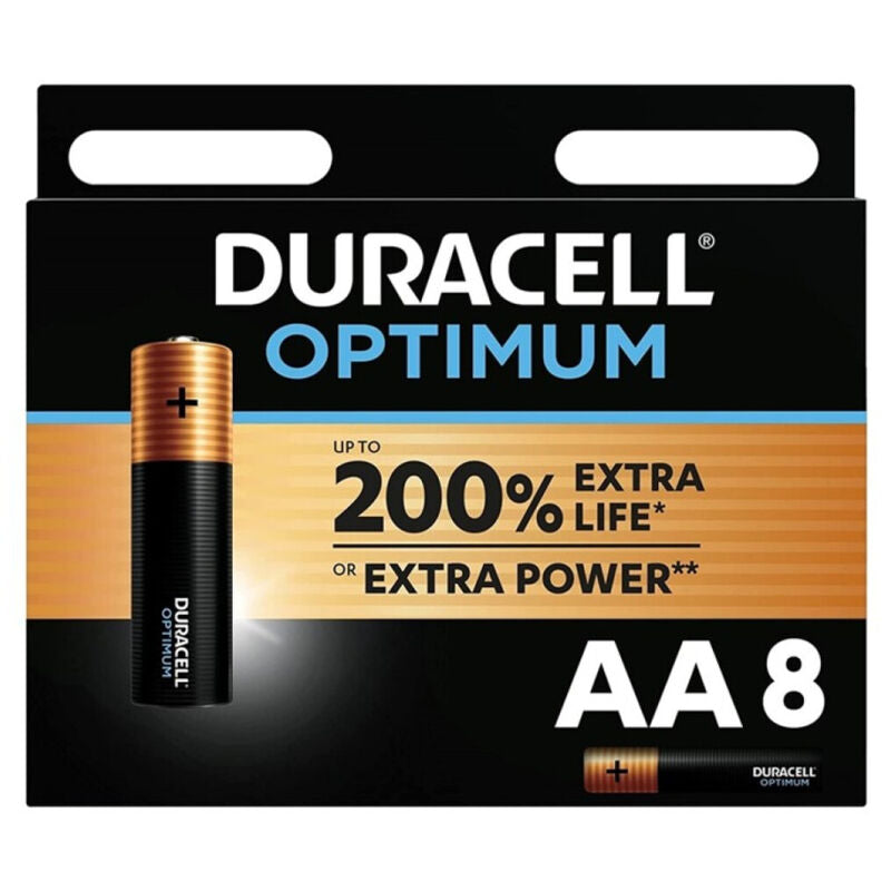 DURACELL - Optimum 200 alkaliske batterier AA LR6 8 enheter