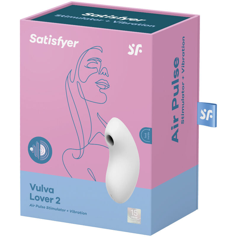 SATISFYER - VULVA LOVER 2 LUFTPULSSTIMULATOR OG VIBRATOR HVIT
