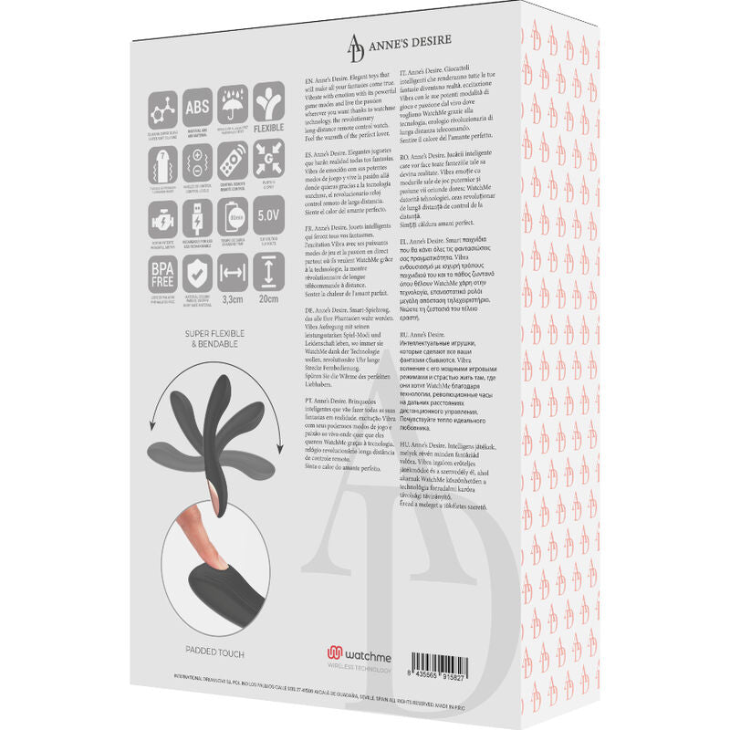 ANNE'S DESIRE - CURVE FJERNKONTROLLTEKNOLOGI A WATCHME SVART / GULL