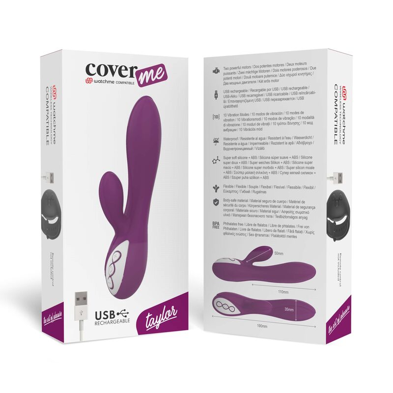 COVERME - TAYLOR VIBRATOR KOMPATIBEL MED WATCHME TRÅDLØS TEKNOLOGI