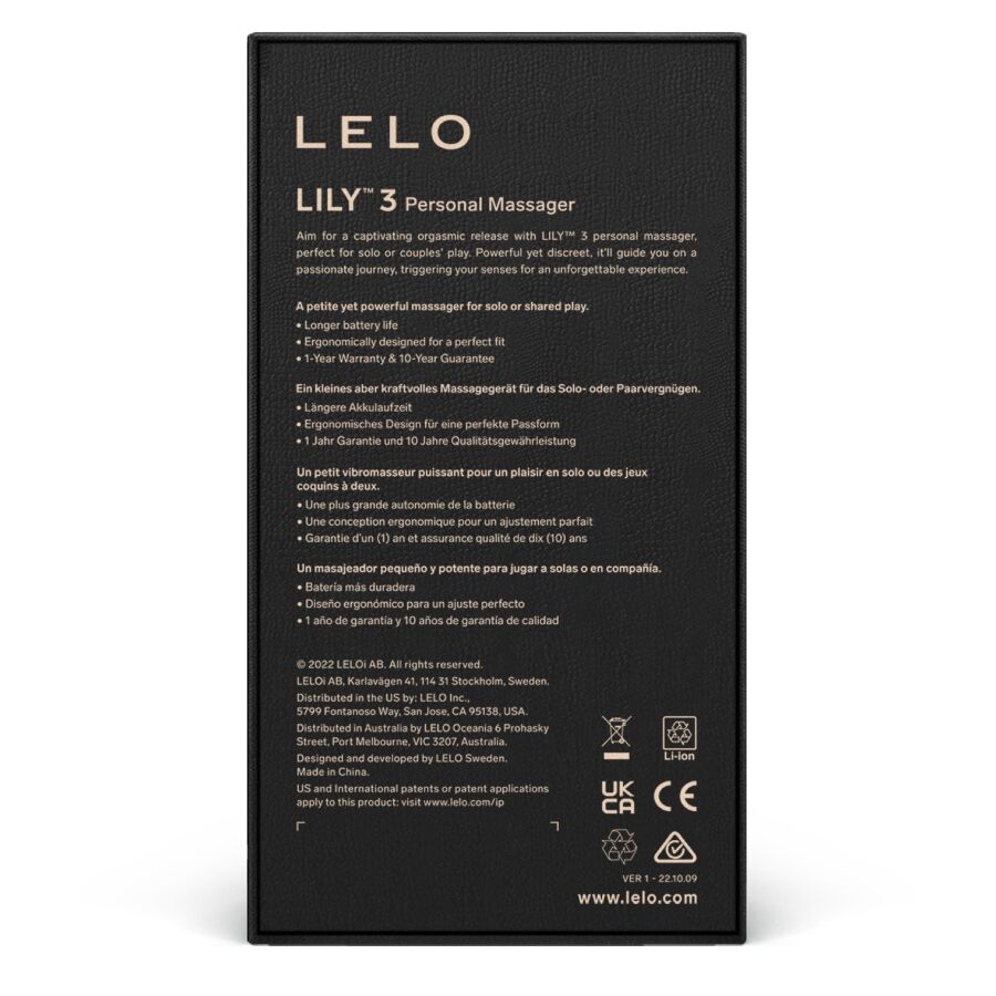 LELO - LILY 3 PERSONLIG MASSASJEAPPARAT - LILAC