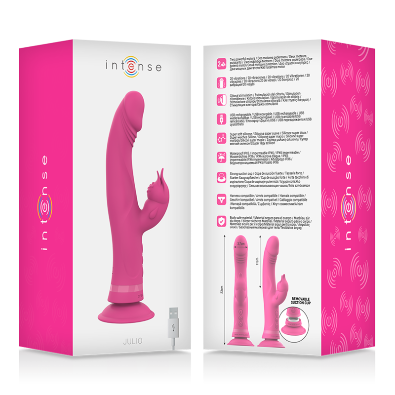 INTENS - JULIO KANINVIBRATOR ROSA SILIKON