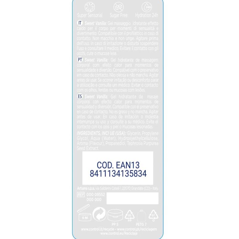 KONTROLL - 2 EN 1 MASSASJE OG NYTELSE MADAGASKAR SØDME 200 ML