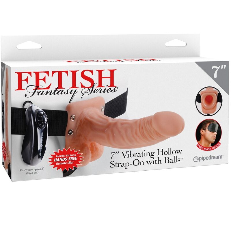 FETISH FANTASY SERIE - JUSTERBAR SELE FJERNKONTROLL REALISTISK PENIS MED TESTIKLENE 17,8 CM