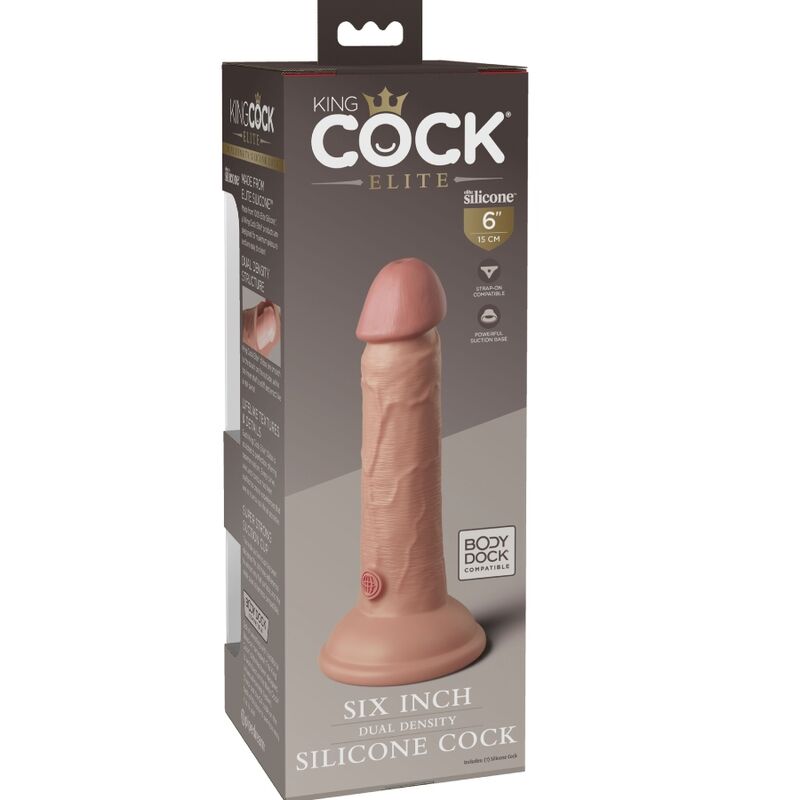 KONGEPIKK - ELITE REALISTISK SILIKONDILDO 15,2 CM