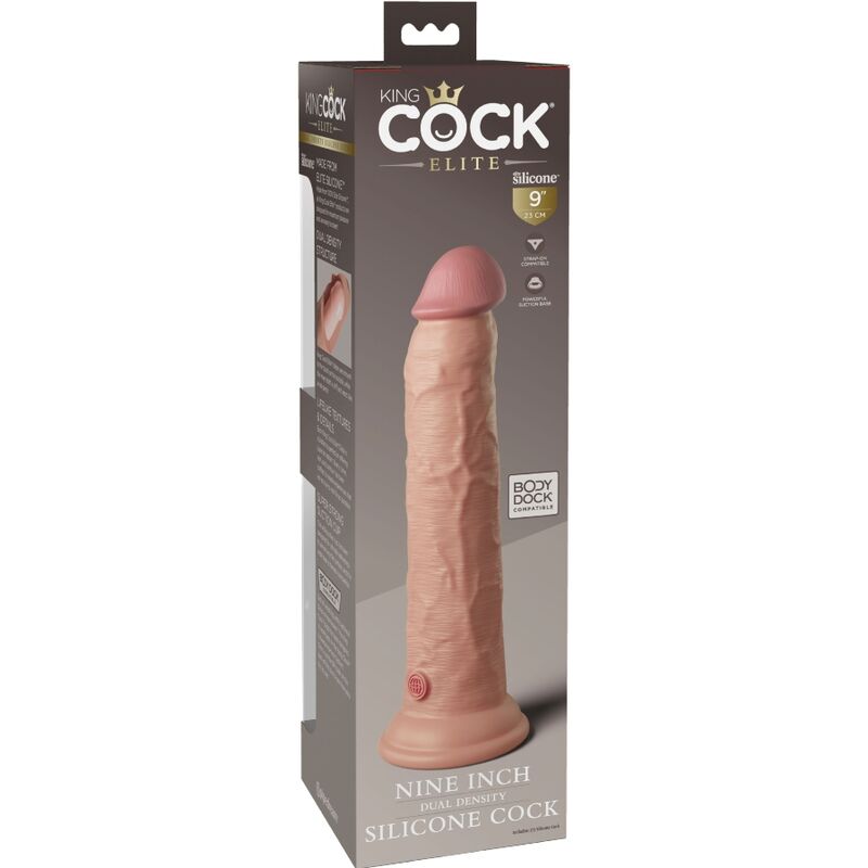 KONGEPIKK - ELITE REALISTISK SILIKONDILDO 23 CM