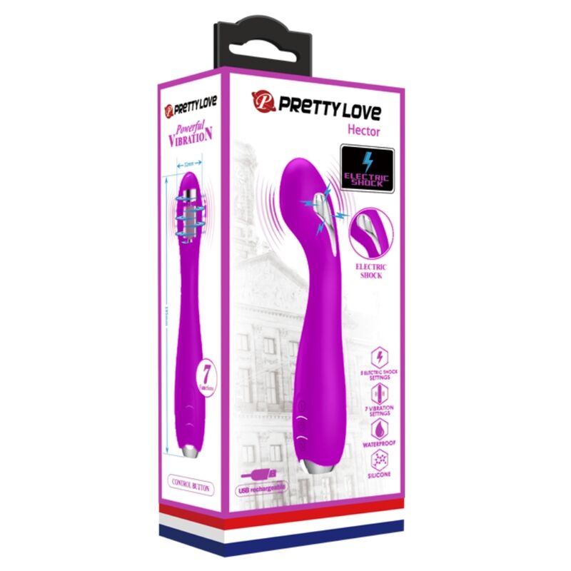 PRETTY LOVE - HECTOR OPPLADBAR ELEKTROSJOKKVIBRATOR VANNTETT LILLA