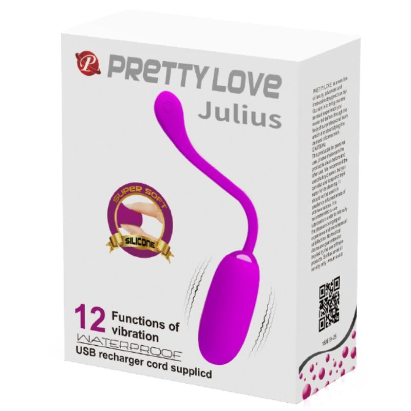 PRETTY LOVE - JULIUS VANNTETT-OPPLADBART VIBRERENDE EGG LILLA
