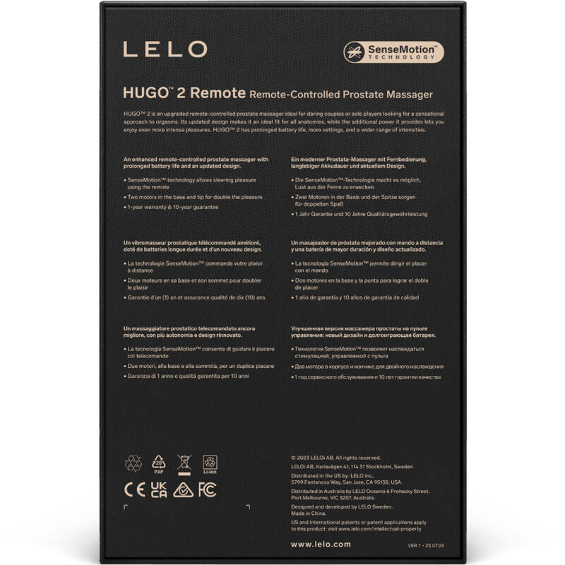 LELO - HUGO 2 GRØNN FJERNKONTROLLERT PROSTATAMASSERINGSAPPARAT