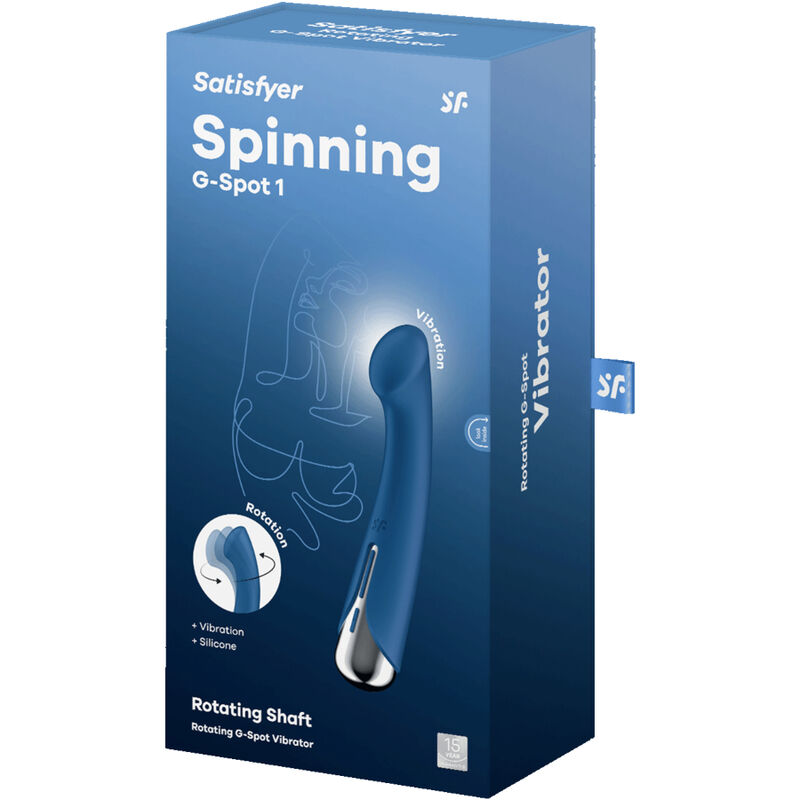 SATISFYER - SPINNENDE G-SPORT 1 ROTATORVIBRATOR BLÅ