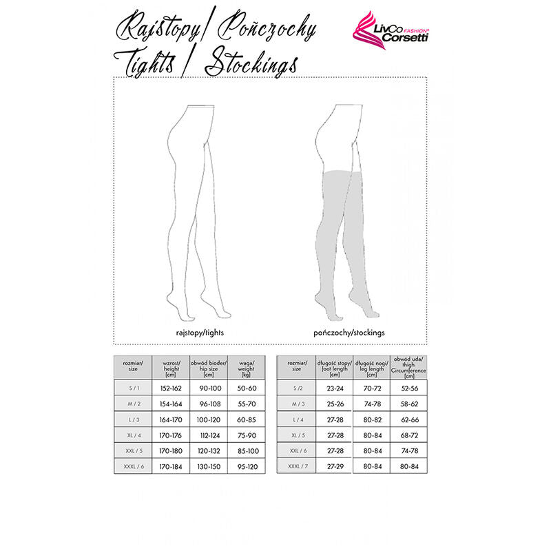 LIVCO KORSETTIMOTE - GRADDIS LC XG042 STRØMPE SVART EN STØRRELSE