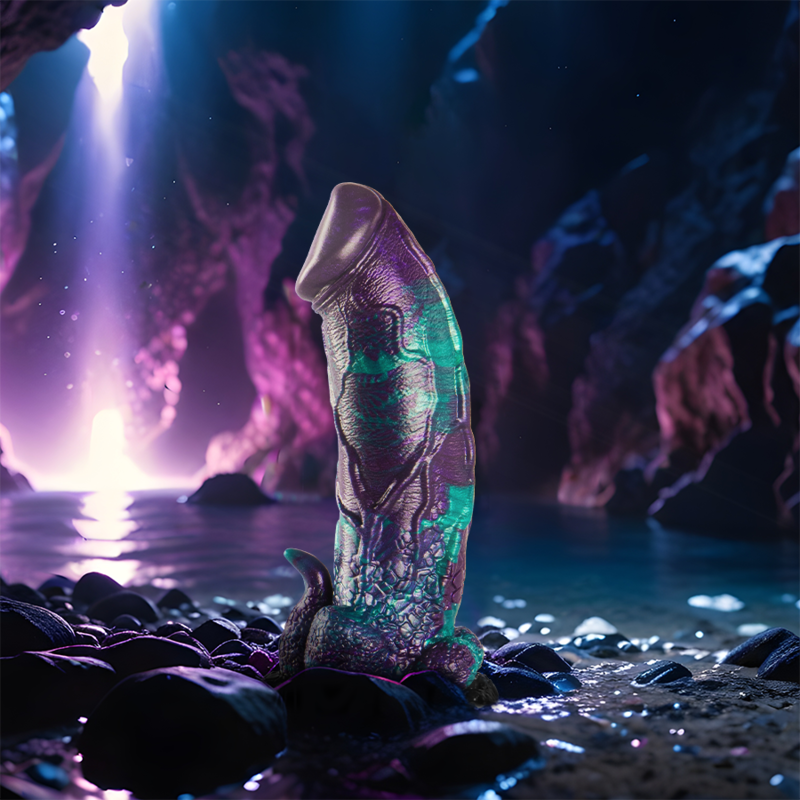 EPIC - BASILISK DILDO DOBBEL SKJELLETE GLEDE STOR STØRRELSE