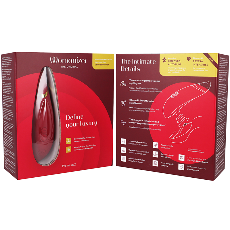 WOMANIZER - PREMIUM 2 KLITORISTIMULATOR BORDEAUX