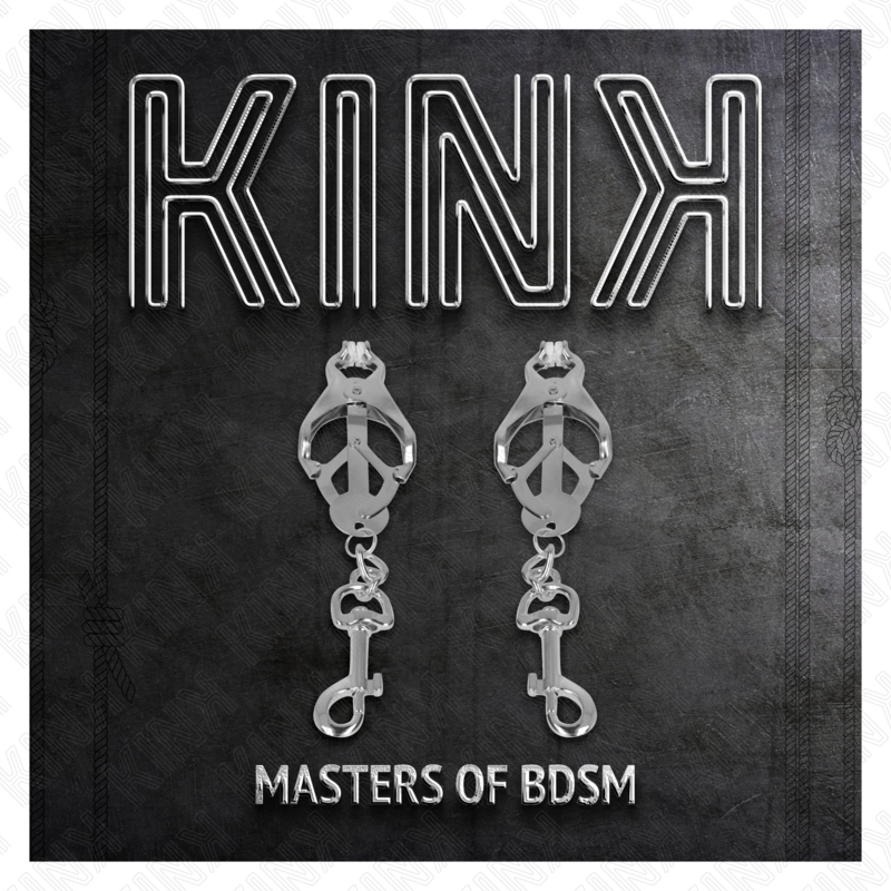 KINK - JAPANSKE KLØVER BRYSTVORTEKLEMMER MED KROKER SØLV