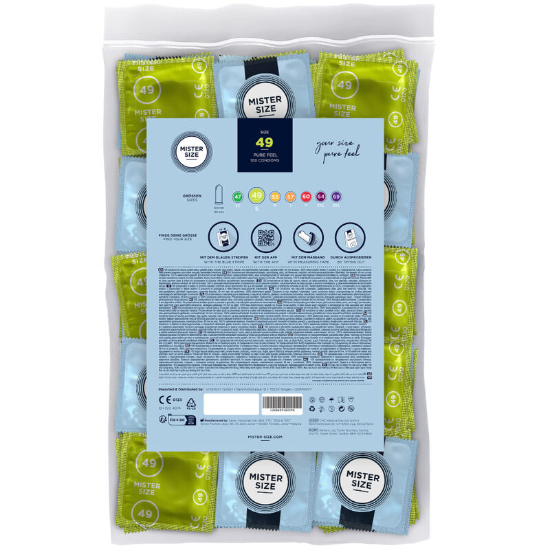MISTER SIZE - KONDOMSTØRRELSE S 49 MM (100 ENHETER)