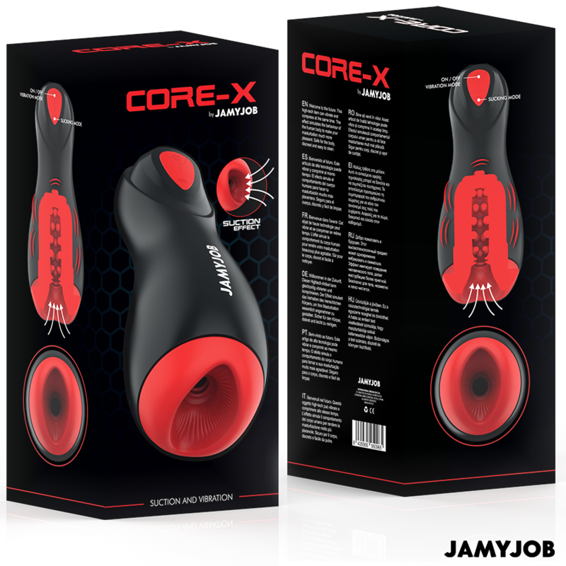 JAMYJOB - CORE-X AUTOMATISK MATURBATOR 5 SUGE- OG VIBRASJONSMODI
