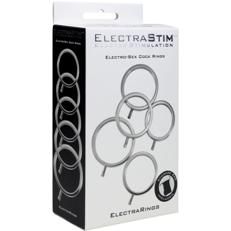 ELECTRASTIM - ELECTRARINGS METALLPENISRINGER PAKKE MED 5