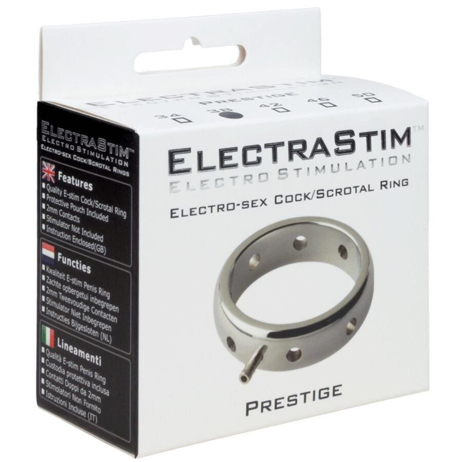 ELECTRASTIM - PRESTIGE ELEKTROMAGNETISK PENISRING I METALL 42 MM