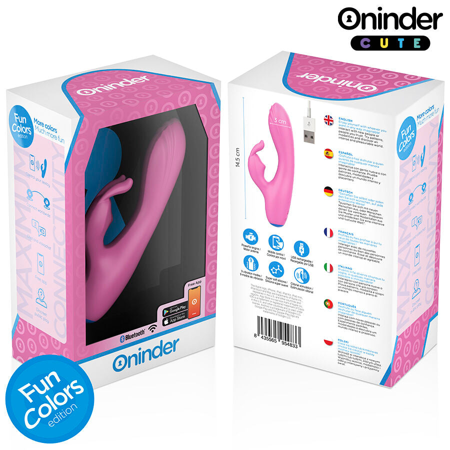 ONINDER CUTE - LOVE BUNNY VIBRATOR G-SPOT KLITORIS - GRATIS VERDENSOMSPENNENDE APP