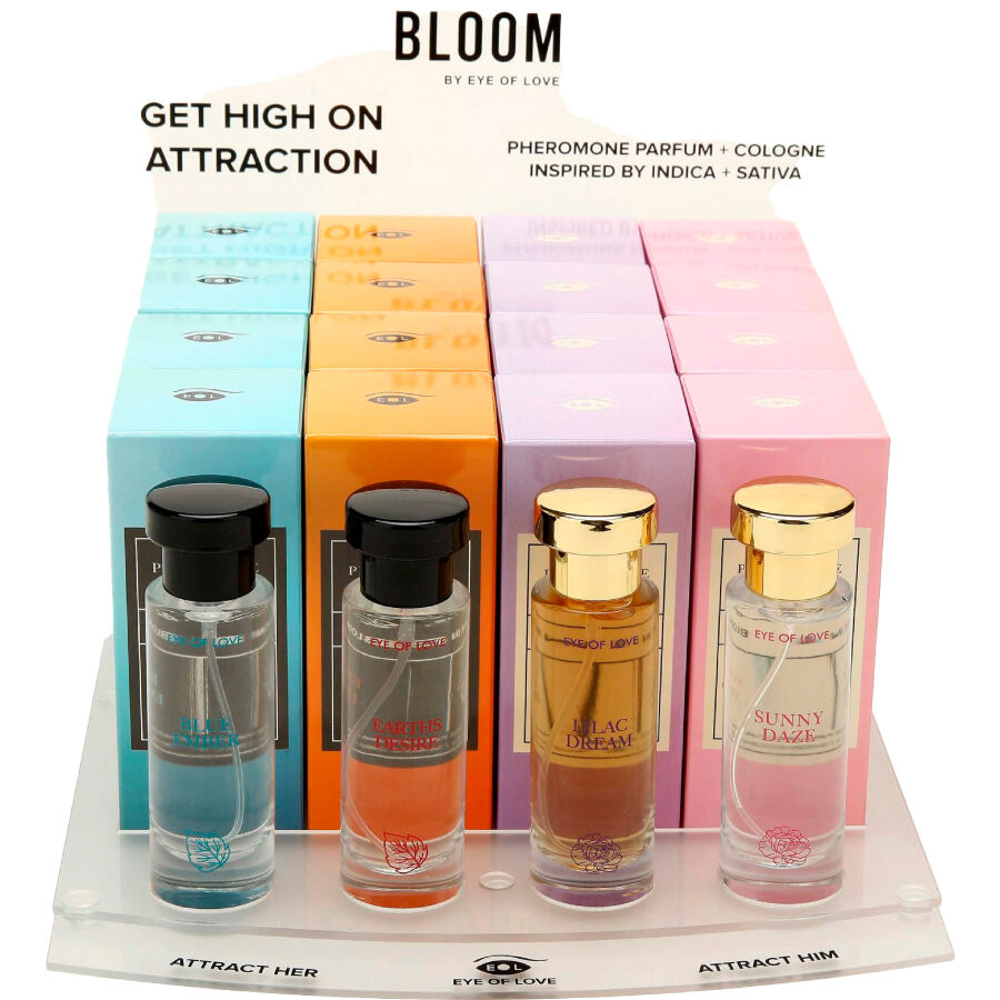 KJÆRLIGHETSØYE - BLOOM DISPLAY 4X6 PARFYMER 10 ML