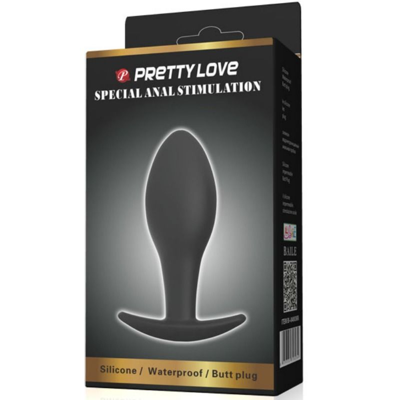 PRETTY LOVE - ANALPLUGG SILIKON ANKER 8,5 CM SVART
