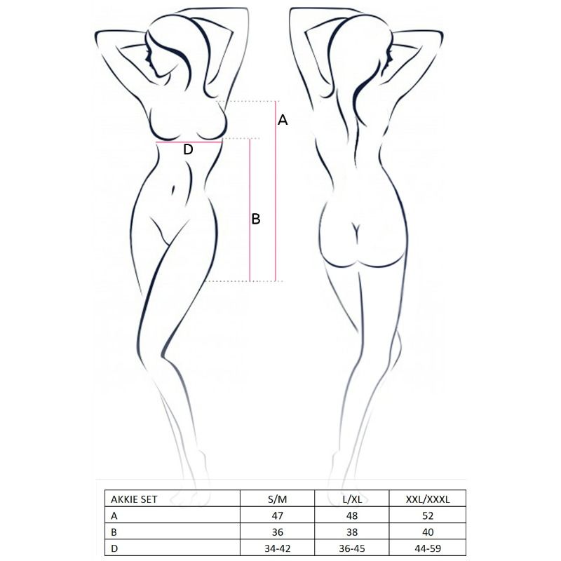 PASSION - KVINNE AKKIE SETT SYKEPLEIERKOSTYME S/M