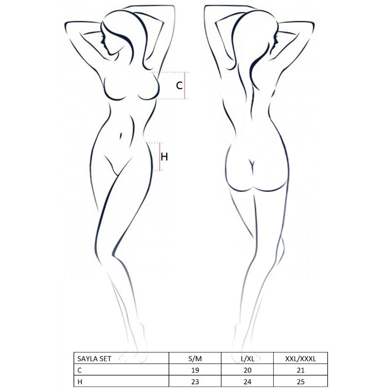 PASSION - KVINNE SAYLA-SETT SVART STØRRELSE L/XL