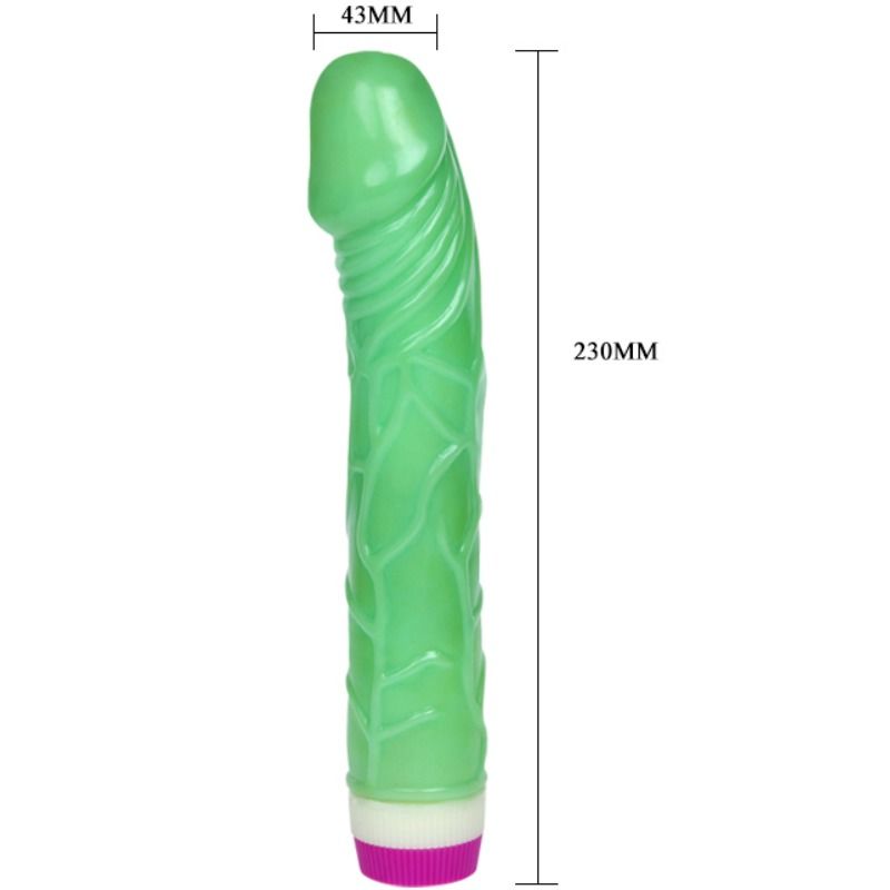 BAILE - WAVES OF PLEASURE VIBRATOR 23 CM GRØNN