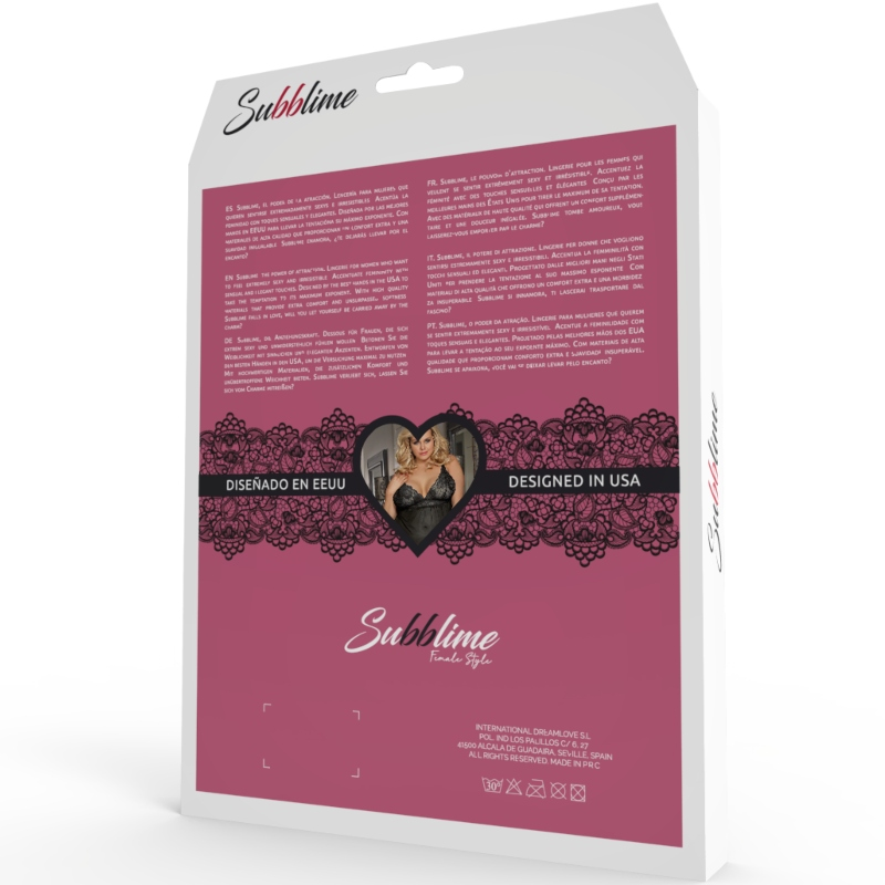 SUBBLIME - QUEEN PLUS HVIT BABYDUKK MED FRYNSER