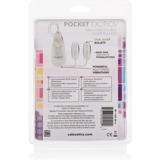 CALEXOTICS - VIBRERENDE KULE SØLV DUO