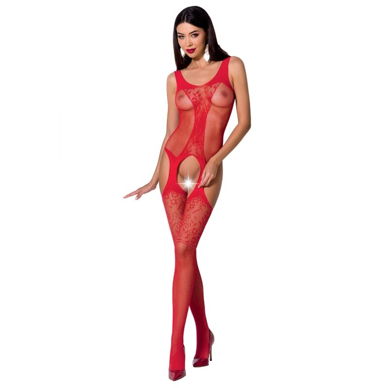 PASSION - KVINNE BS072 BODYSTOCKING EN STØRRELSE RØD