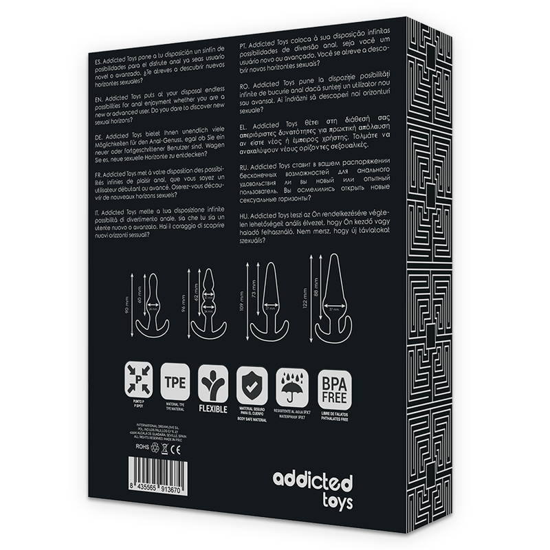 AVHENGIGHETSLEKE - SETT MED 4 ANALPLUGGER