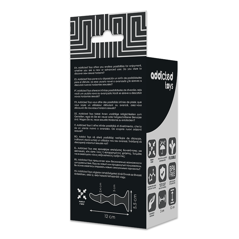 AVHENGIGHETSLEKE - ANAL SEXUELL PLUGG 12 CM SVART