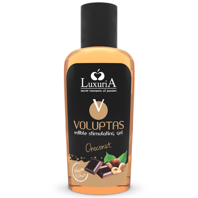 INTIMATELINE LUXURIA - VOLUPTAS SPISELIG MASSASJE GEL VARMEEFFEKT - SJOKOSNØTT 100 ML