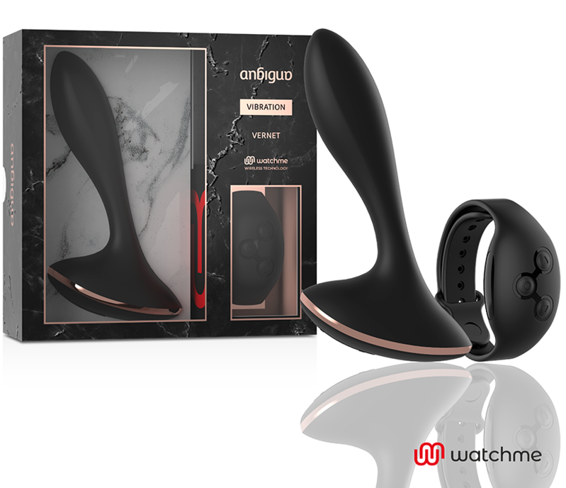 ANBIGUO - WATCHME FJERNKONTROLL VIBRATOR ANALPLUGG VERNET