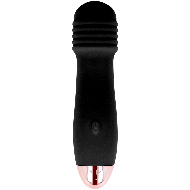 DOLCE VITA - OPPLADBAR VIBRATOR MED TRE SVART, 7 HASTIGHETER