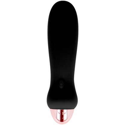 DOLCE VITA - OPPLADBAR VIBRATOR MED FEM SVART, 7 HASTIGHETER