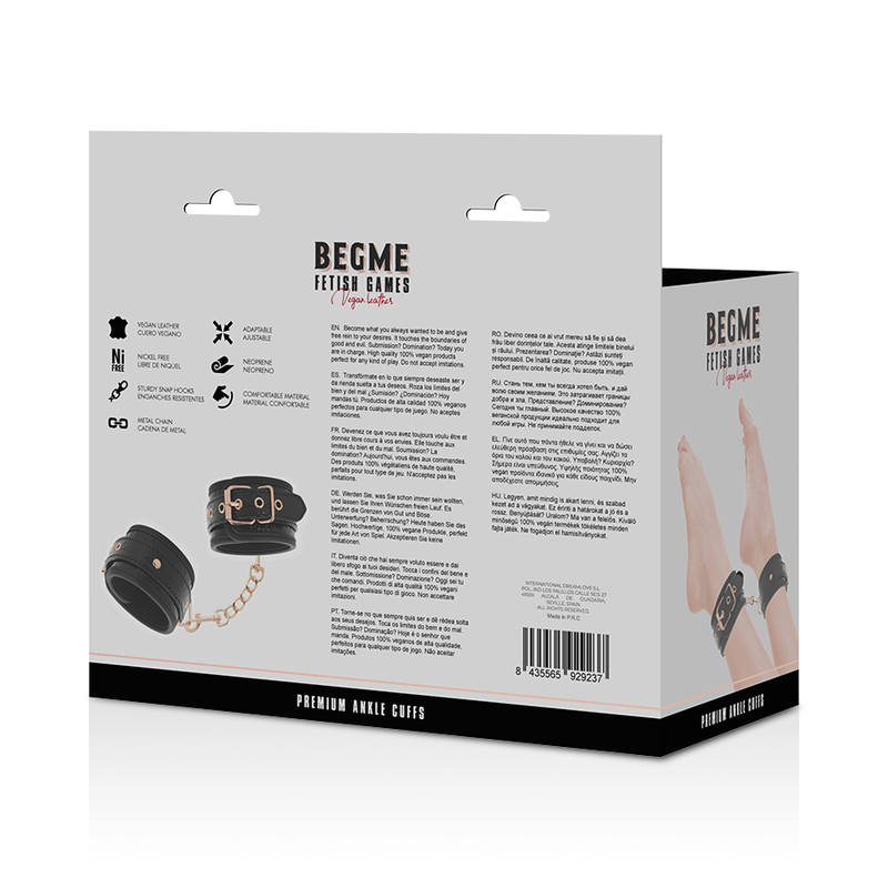 BEGME - SVART UTGAVE PREMIUM ANKELMANSJETTER MED NEOPRENFØR