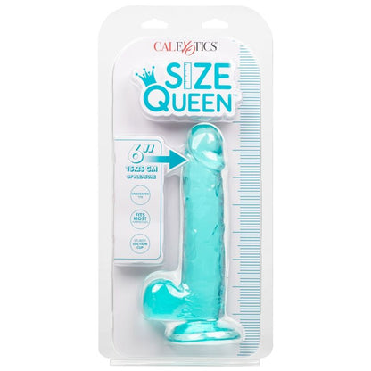 CALEXOTICS - STØRRELSE QUEEN DILDO BLÅ 15,3 CM