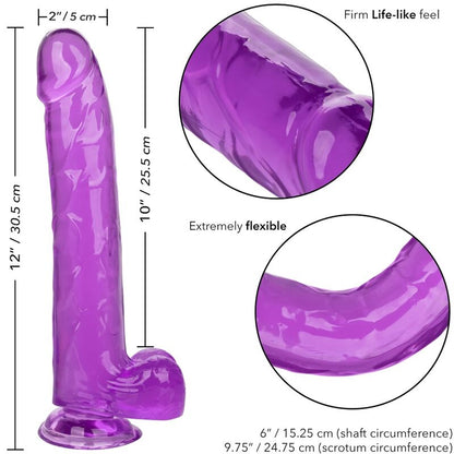 CALEXOTICS - STØRRELSE QUEEN DILDO LILLA 25,5 CM