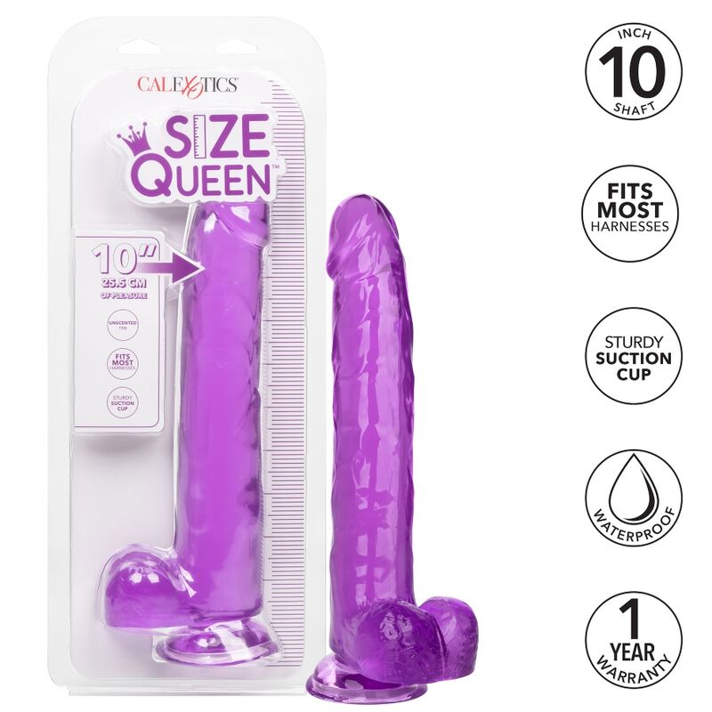 CALEXOTICS - STØRRELSE QUEEN DILDO LILLA 25,5 CM