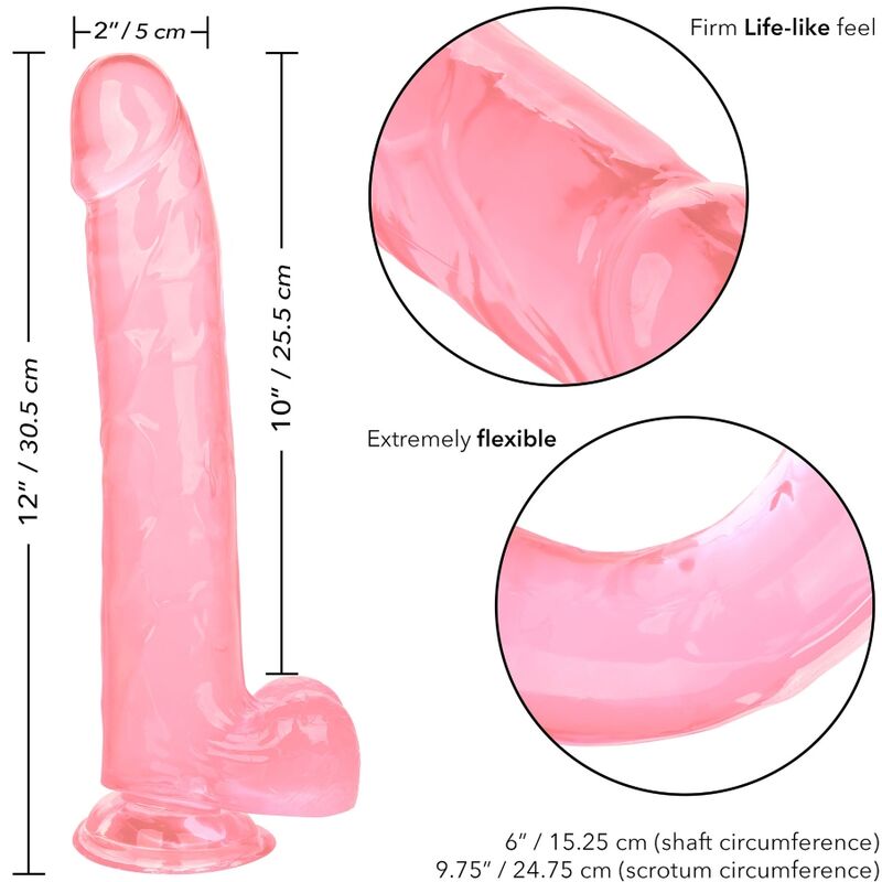 CALEXOTICS - STØRRELSE QUEEN DILDO ROSA 25,5 CM