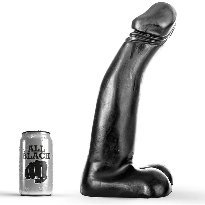 ALL BLACK - REALISTISK SVART FISTING-DILDO 29 CM