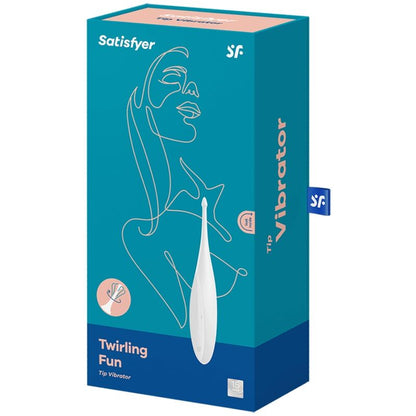 SATISFYER - VIBRATOR MED SNURRENDE FUN-SPIS, HVIT